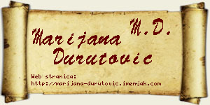 Marijana Durutović vizit kartica